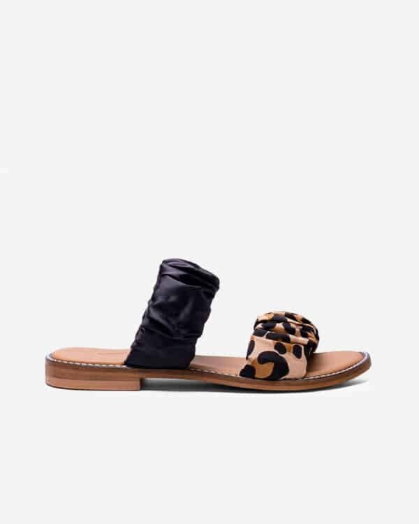 Tiras Cetim Preto e Leopardo