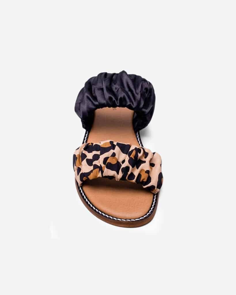 Tiras Cetim Preto e Leopardo