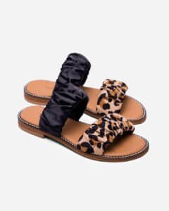 Tiras Cetim Preto e Leopardo