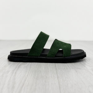 Chinelo em Camurça Verde Musgo