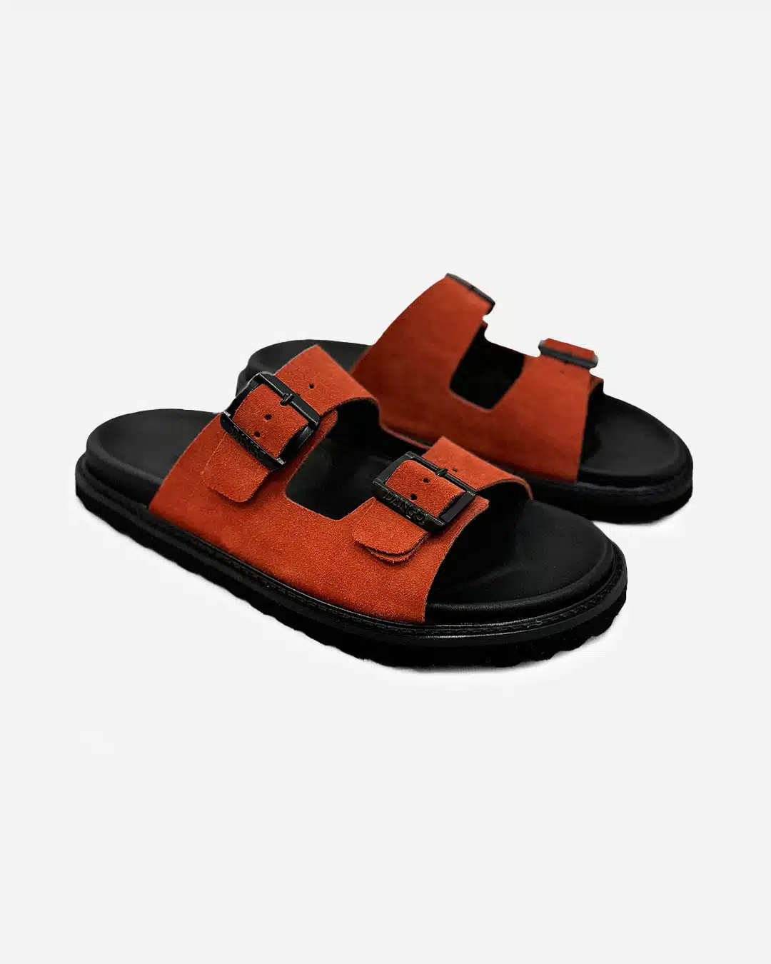 Chinelo Camurça Fivelas Terracota