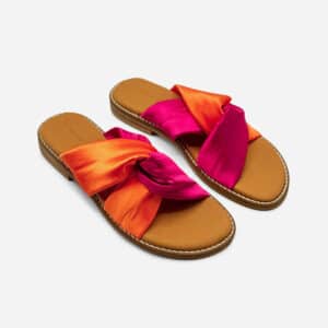 Cruzado Cetim Laranja e Rosa