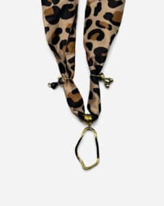 Colar Cetim Leopardo