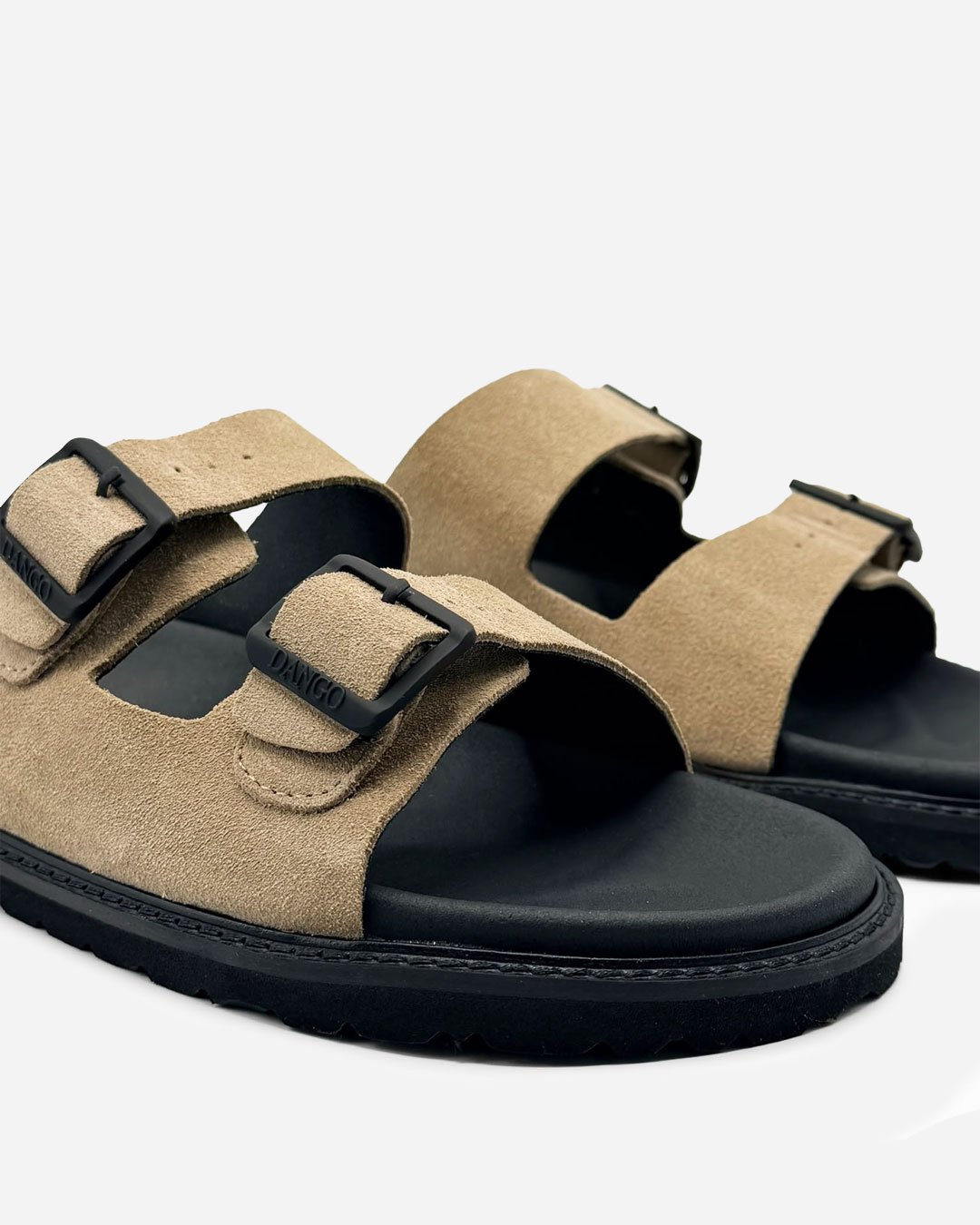 Chinelo Camurça Fivelas Bege