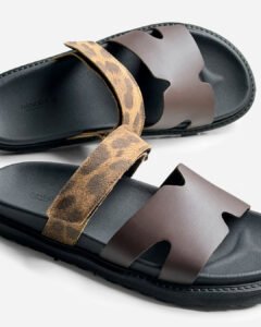 Chinelo Mia Castanho Leopardo